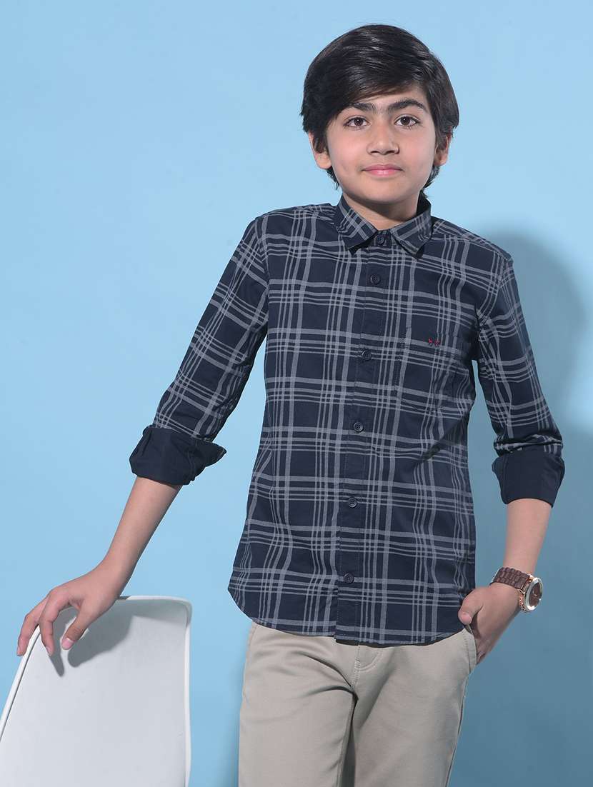 boys long sleeved cotton shirt