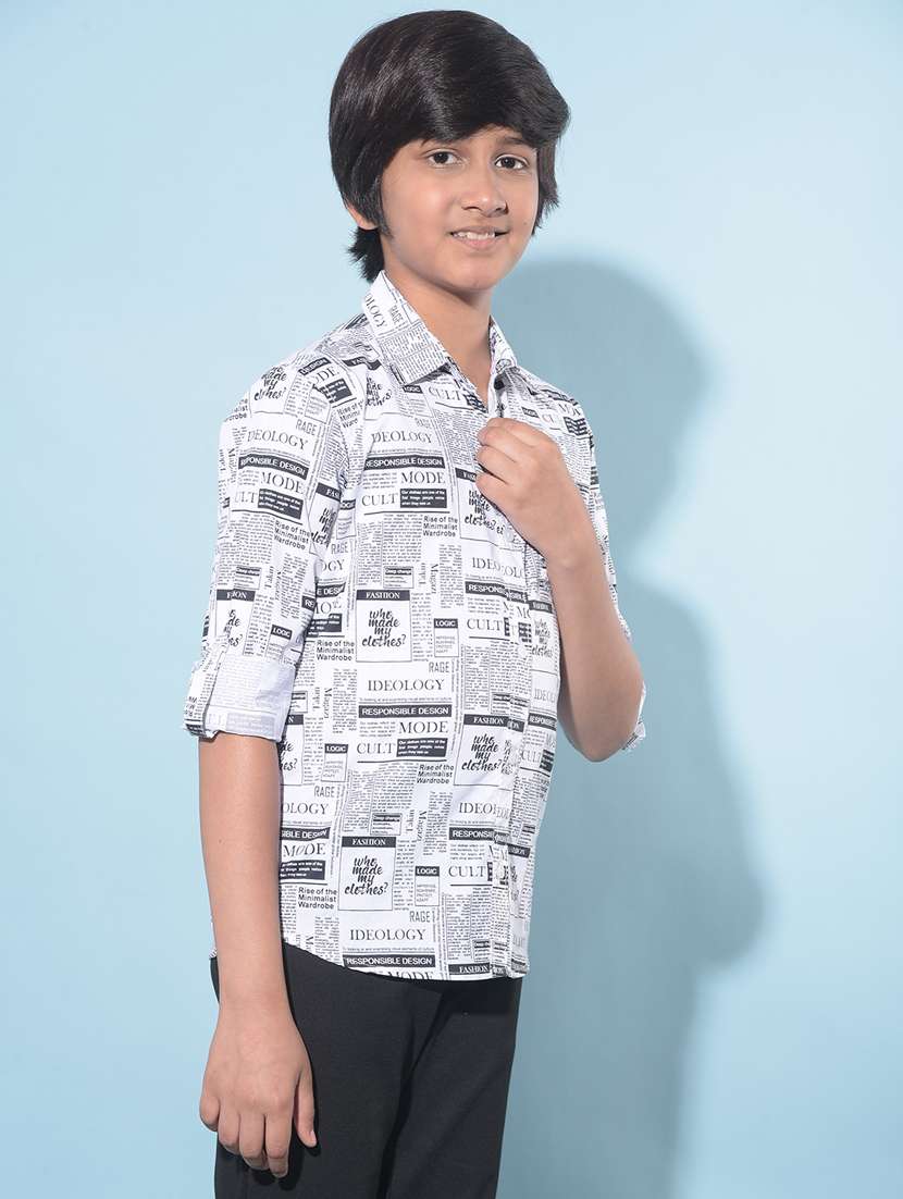 boys long sleeved cotton shirt - 21247114 -  Standard Image - 1