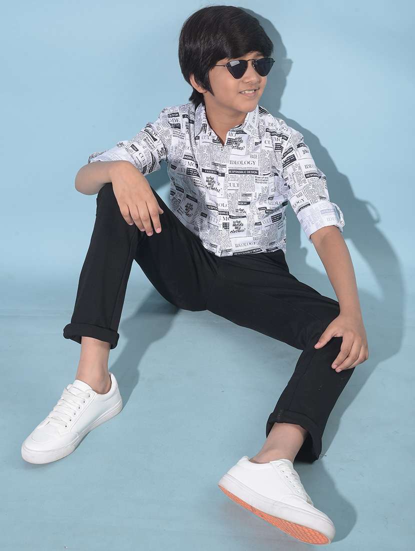 boys long sleeved cotton shirt - 21247114 -  Standard Image - 4