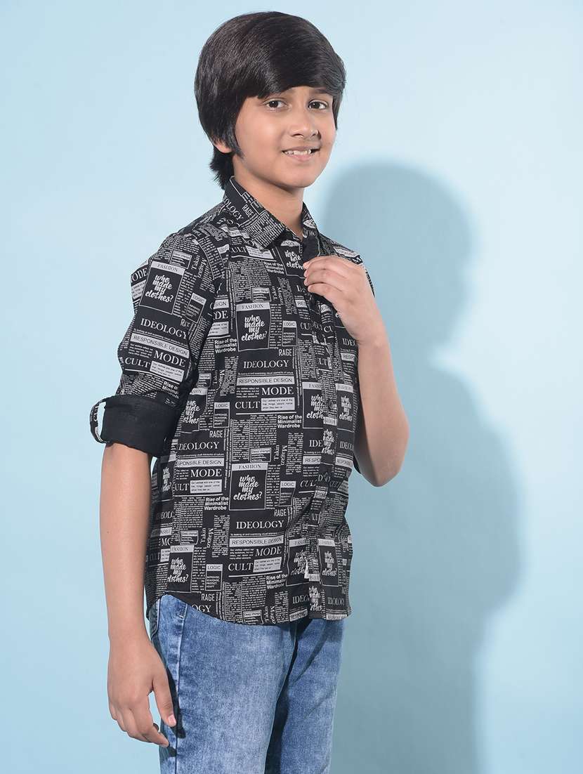 boys long sleeved cotton shirt - 21247115 -  Standard Image - 1