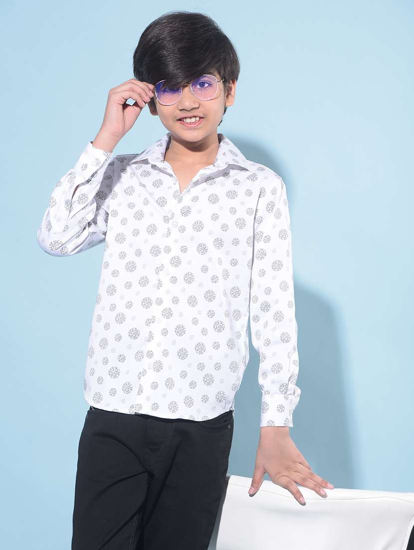 boys long sleeved cotton shirt - 21247116 -  Standard Image - 1
