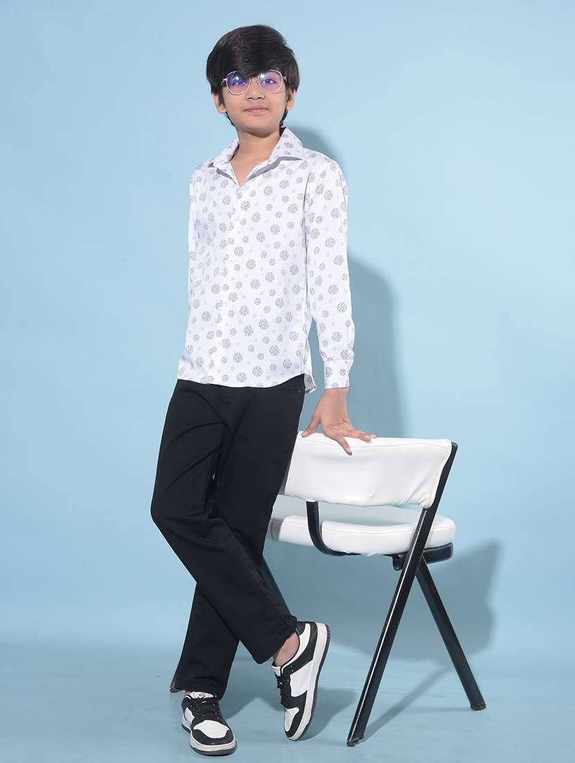 boys long sleeved cotton shirt - 21247116 -  Standard Image - 4