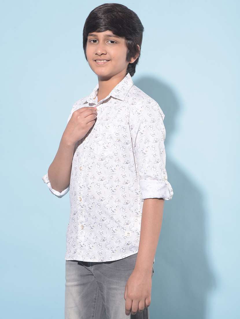 boys long sleeved cotton shirt