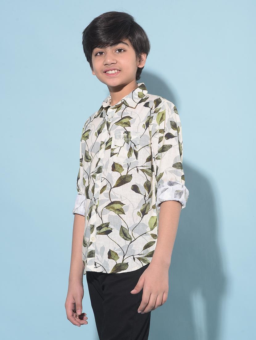 boys long sleeved printed shirt