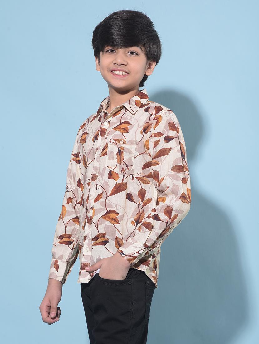 boys long sleeved printed shirt - 21247125 - Standard Image - 1