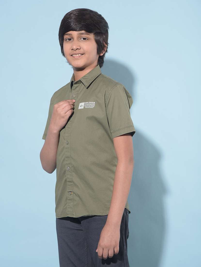 boys short sleeved cotton shirt - 21247157 -  Standard Image - 1