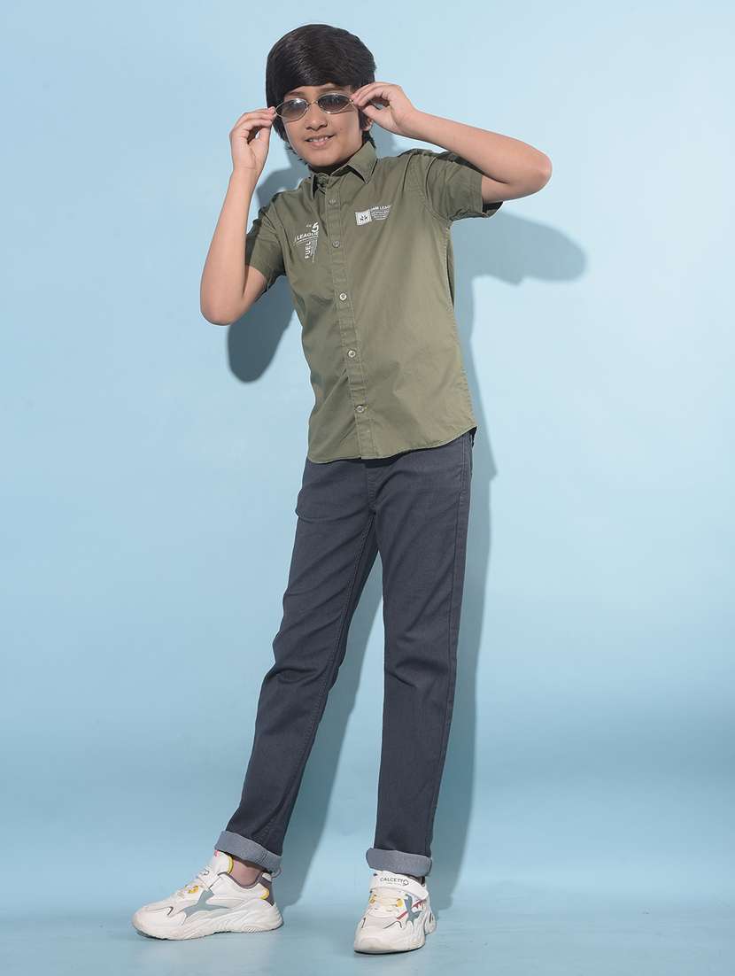 boys short sleeved cotton shirt - 21247157 -  Standard Image - 4