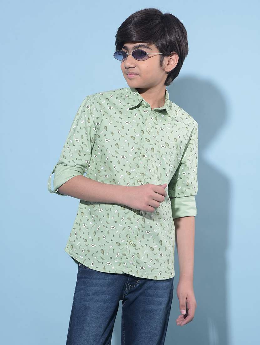 boys long sleeved cotton shirt