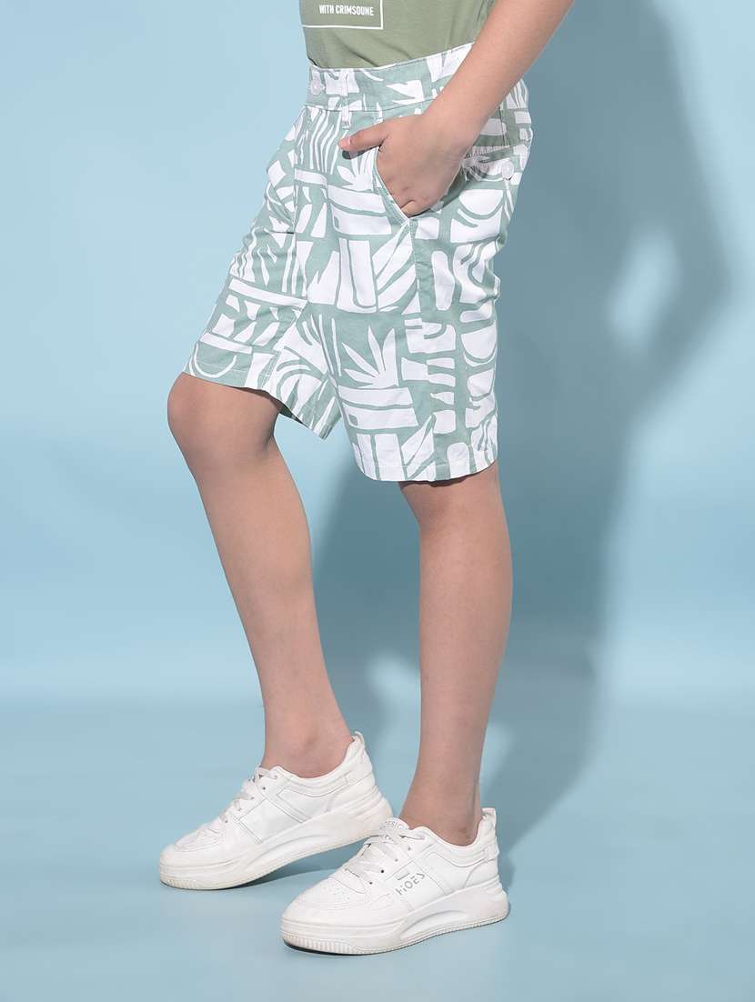 boys printed mid rise cotton shorts - 21247184 -  Standard Image - 1