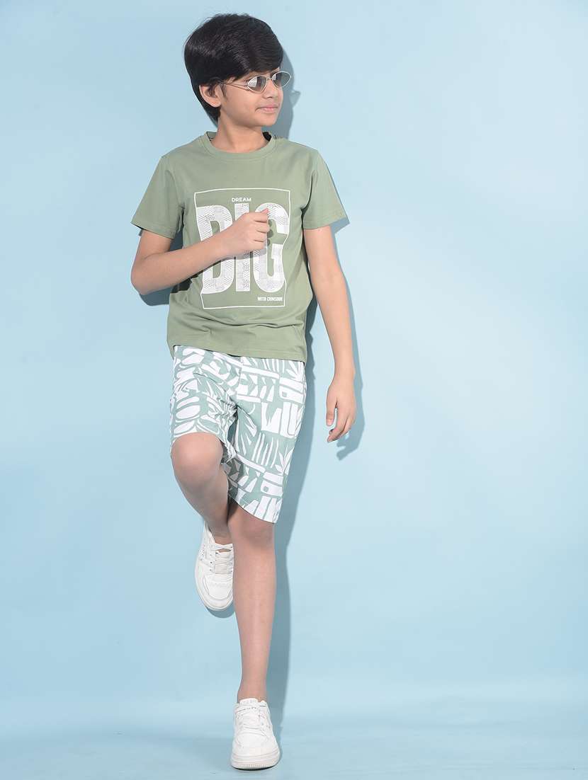 boys printed mid rise cotton shorts - 21247184 -  Standard Image - 4