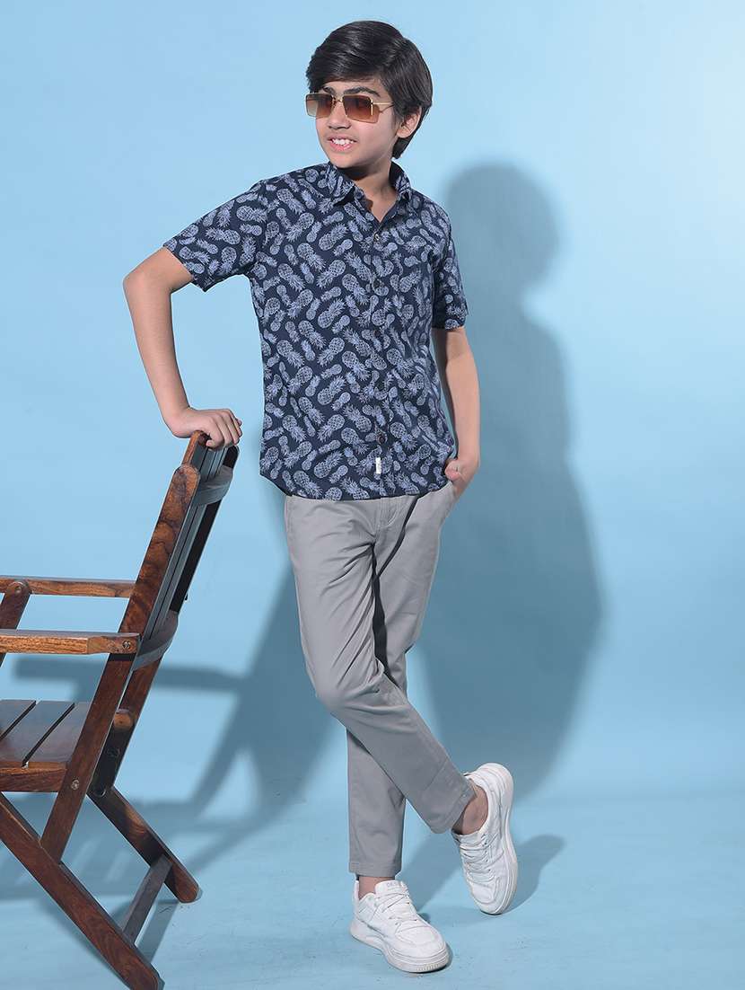 grey cotton chinos trouser - 21247206 -  Standard Image - 4