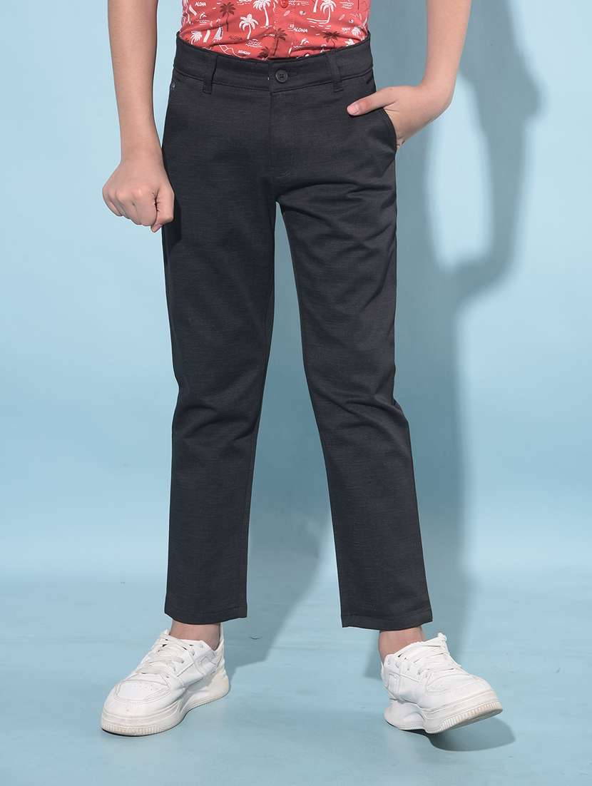 men solid cotton chinos trouser