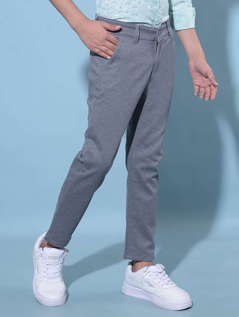 blue cotton chinos trouser - 21247219 -  Standard Image - 1