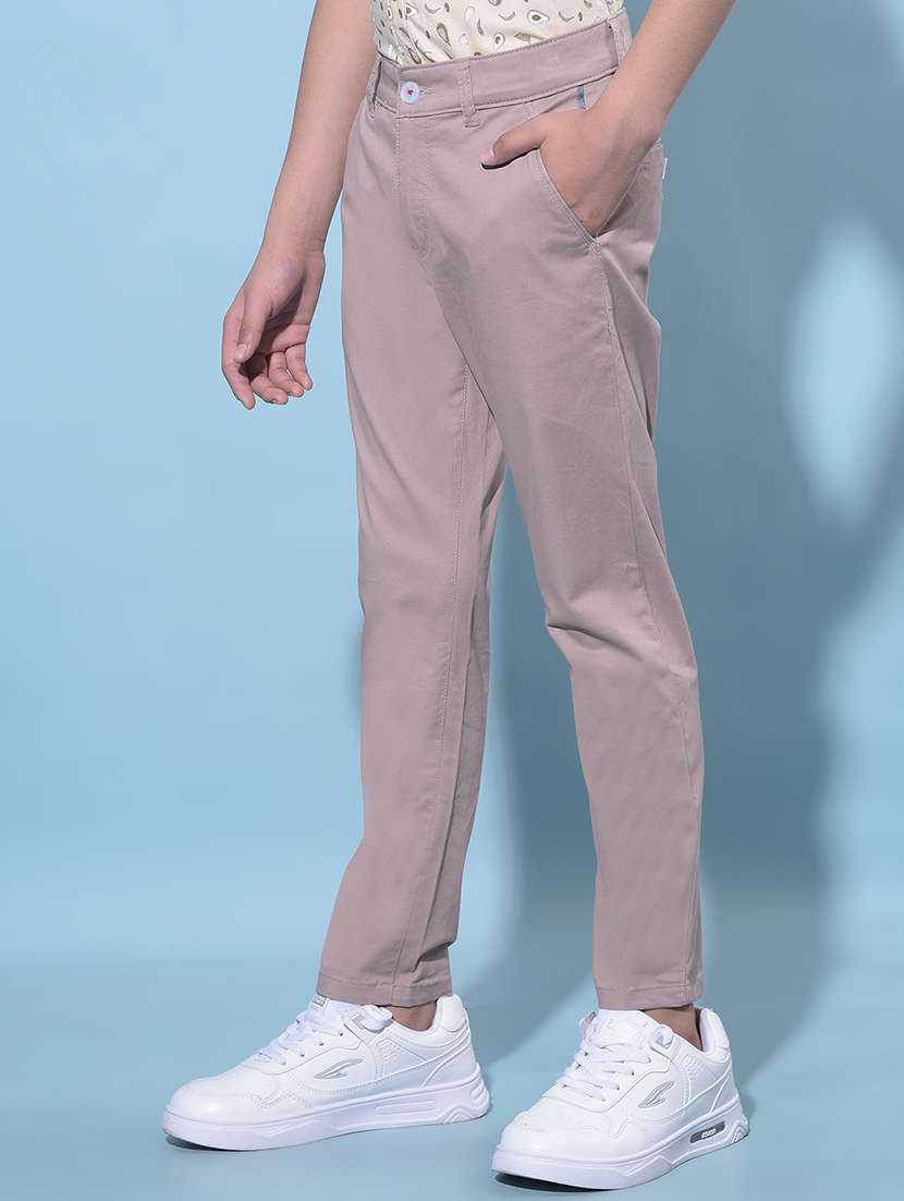 brown cotton chinos trouser - 21247221 -  Standard Image - 1