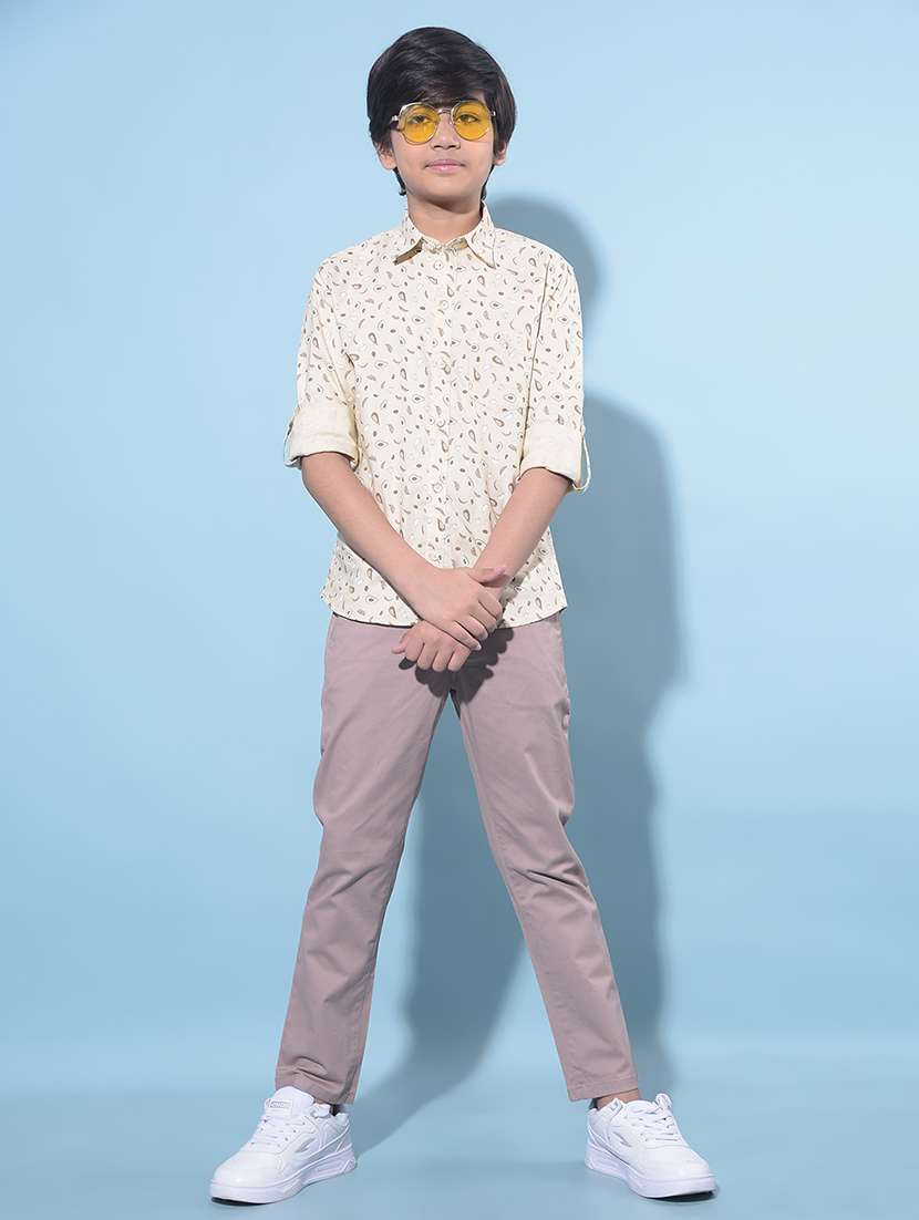 brown cotton chinos trouser - 21247221 -  Standard Image - 4