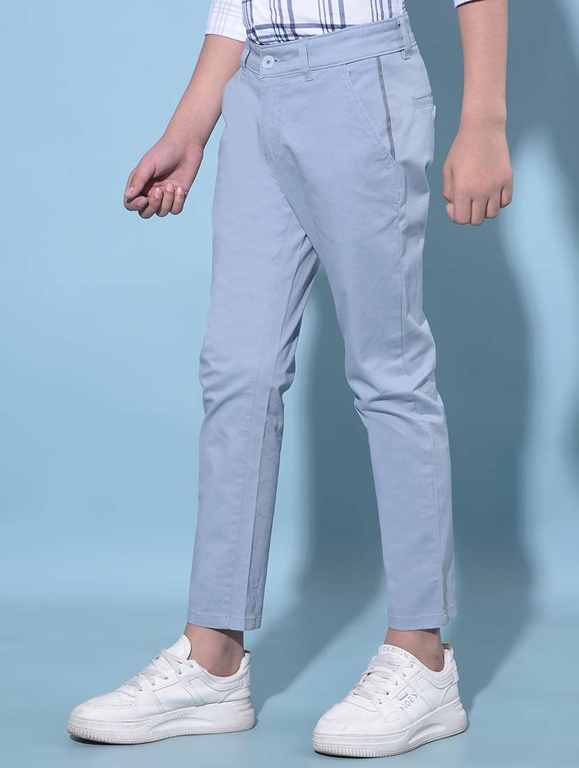 blue cotton chinos trouser - 21247222 -  Standard Image - 1