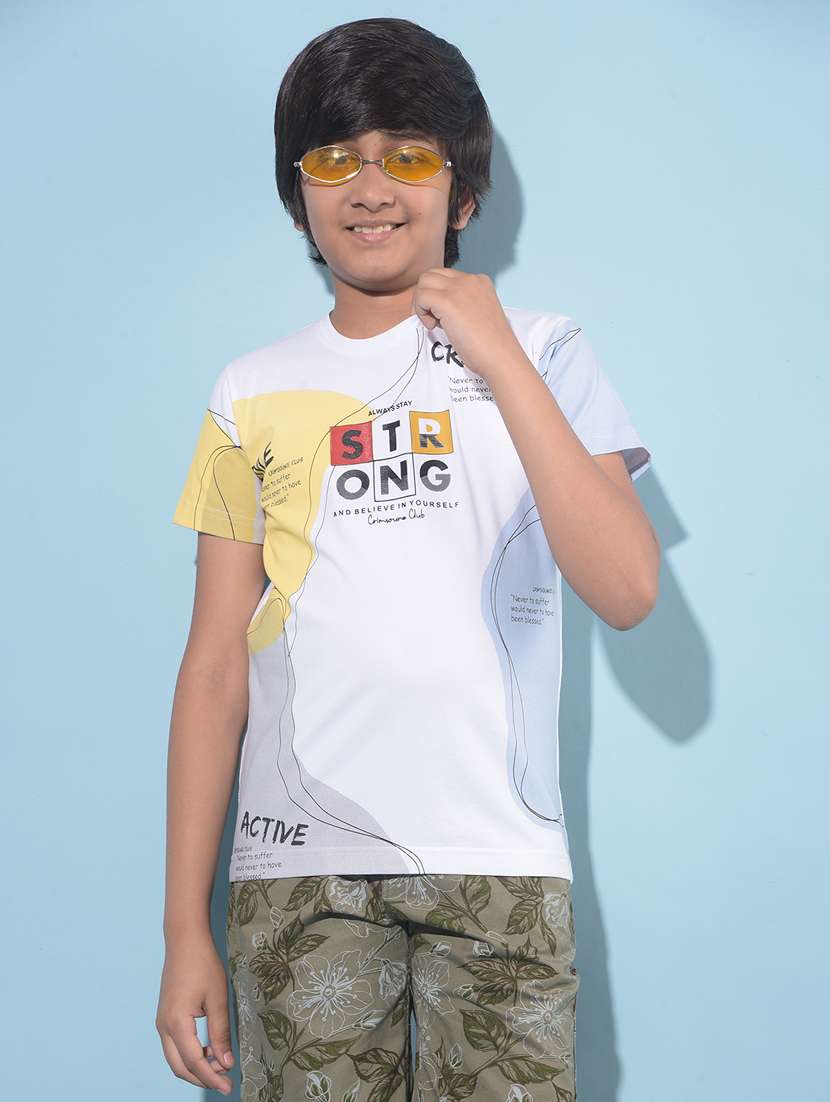 boys short sleeved cotton t-shirt