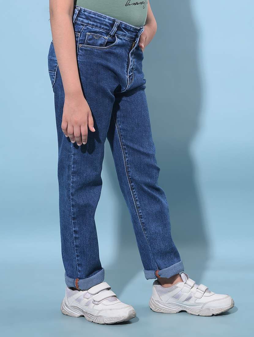 blue cotton blend jean - 21247323 -  Standard Image - 1