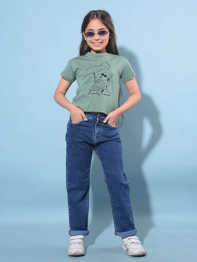 blue cotton blend jean - 21247323 -  Standard Image - 4