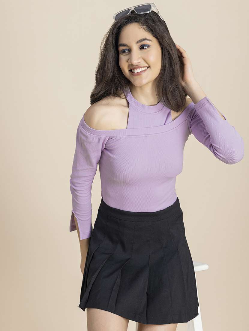 women solid long sleeves regular top - 21247411 -  Standard Image - 1