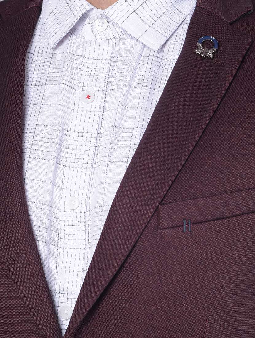 men long sleeved solid single breasted casual blazer - 21247437 -  Standard Image - 4