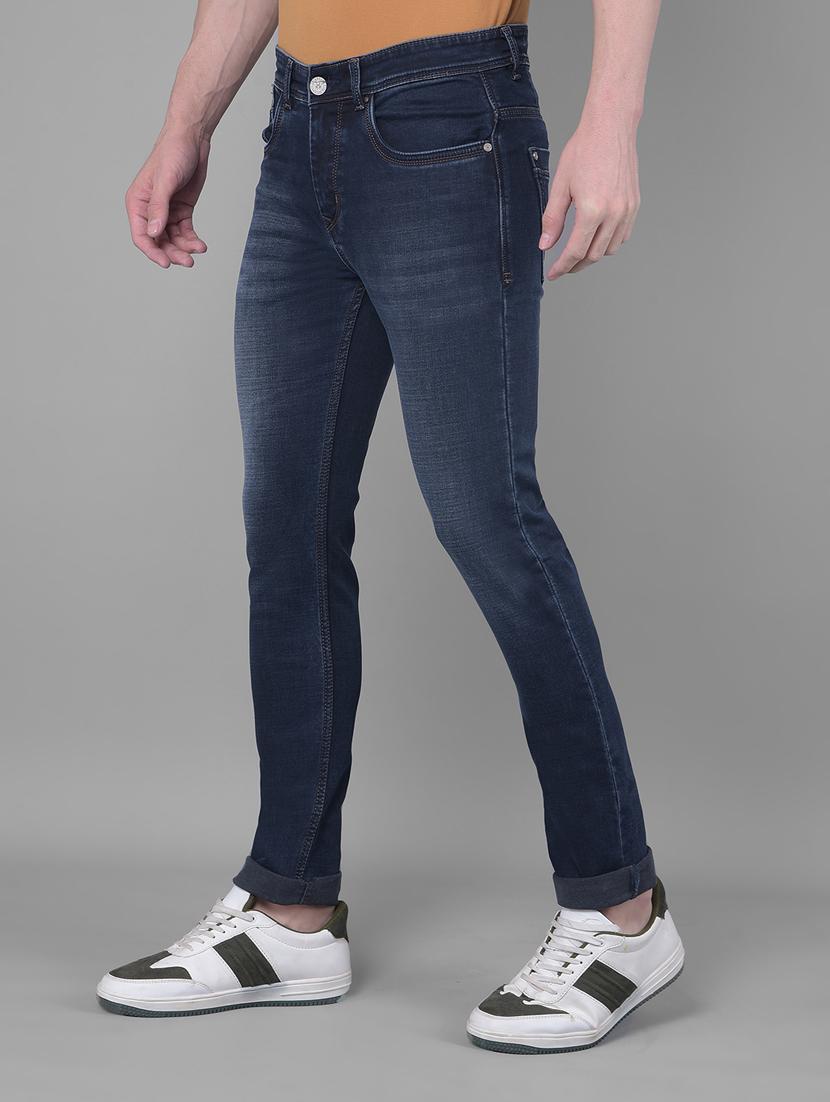 men mid rise plain denim jeans - 21247452 - Standard Image - 1
