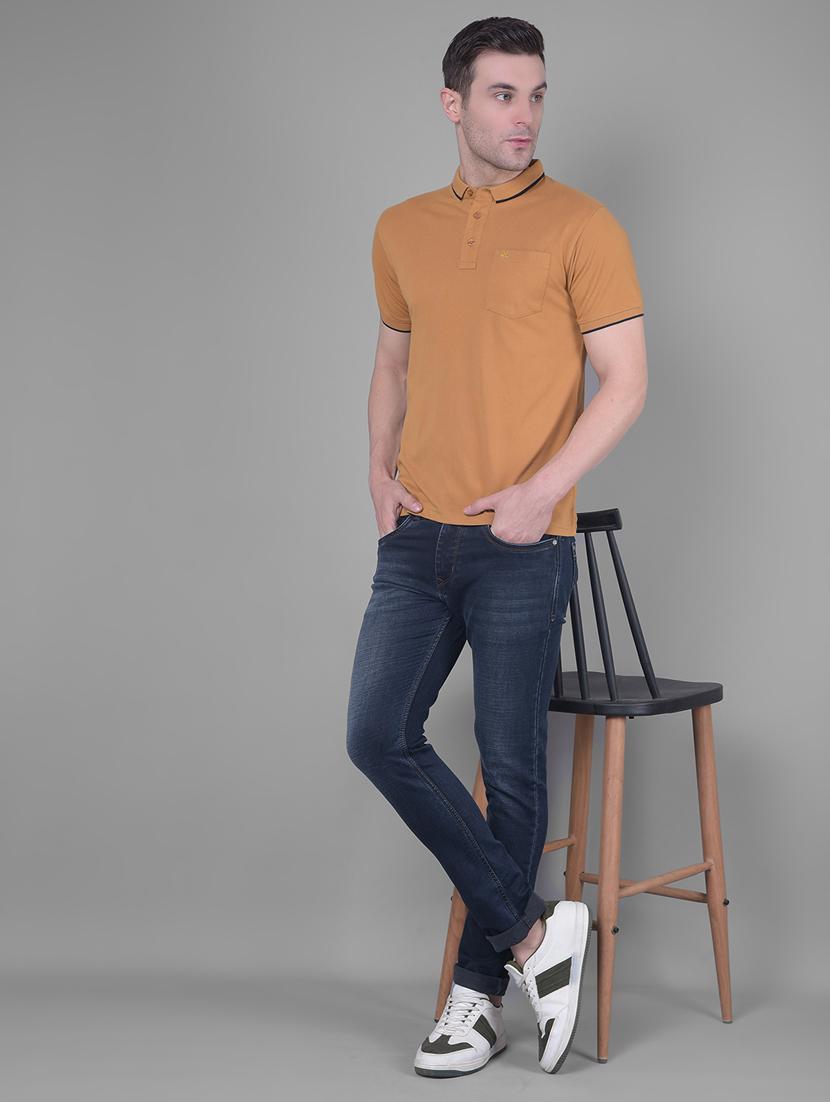 men mid rise plain denim jeans - 21247452 - Standard Image - 4