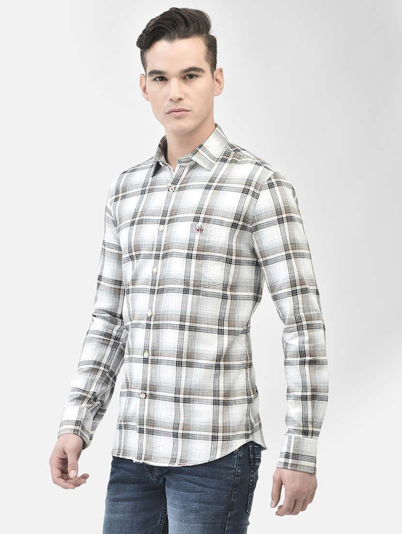 white cotton casual shirt - 21247507 -  Standard Image - 1