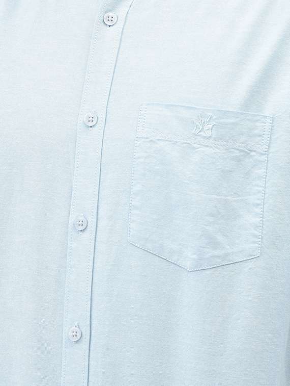 light blue cotton casual shirt - 21247516 -  Standard Image - 6