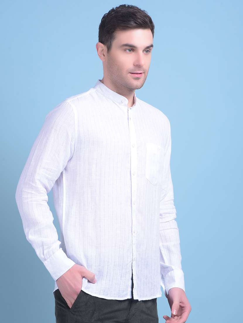 white striped casual shirt - 21247546 -  Standard Image - 1