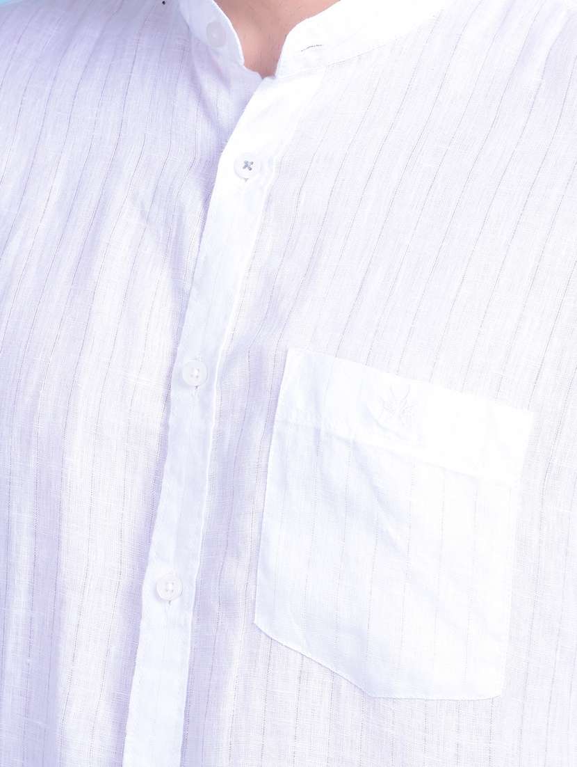 white striped casual shirt - 21247546 -  Standard Image - 4