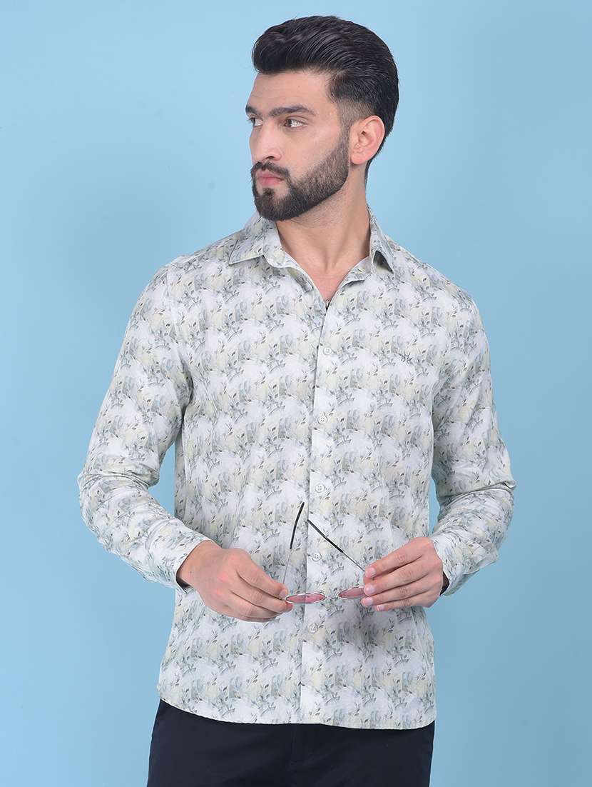 men printed casual shirt