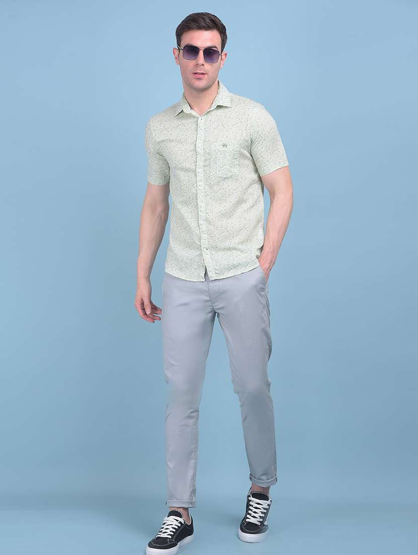 men neo mint printed short sleeve casual shirt - 21247565 -  Standard Image - 4