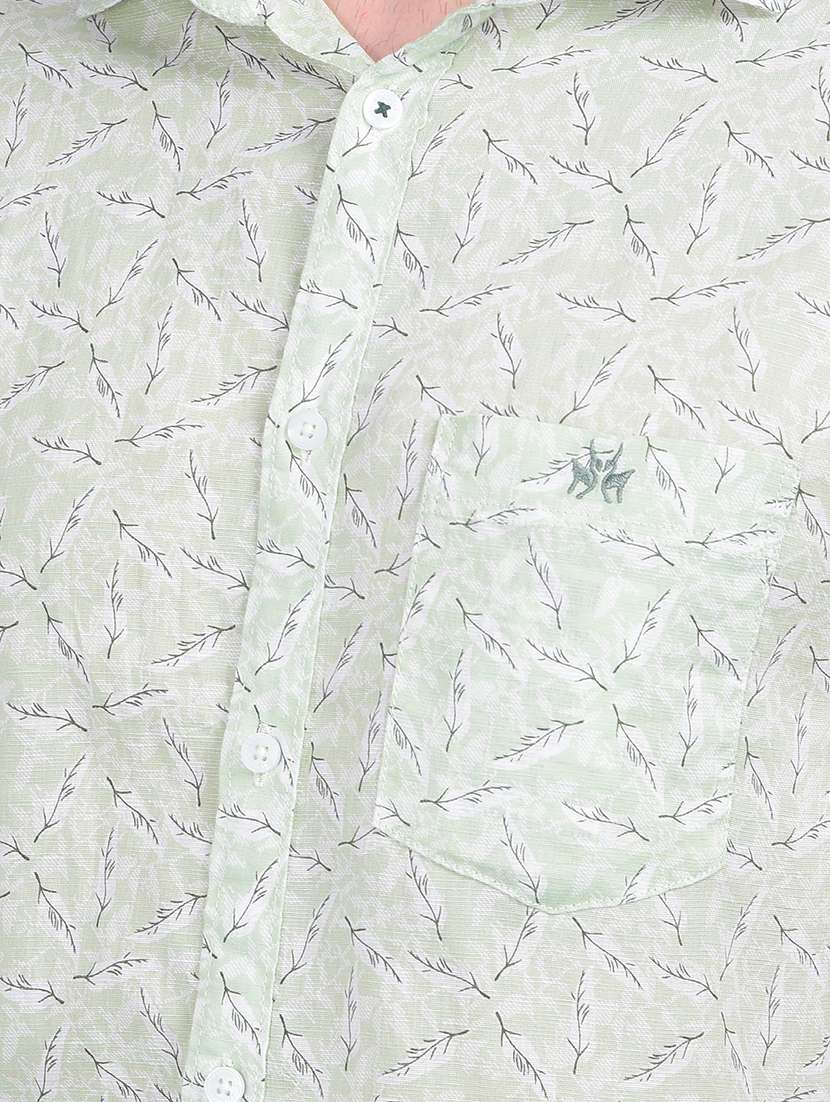 men neo mint printed short sleeve casual shirt - 21247565 -  Standard Image - 6