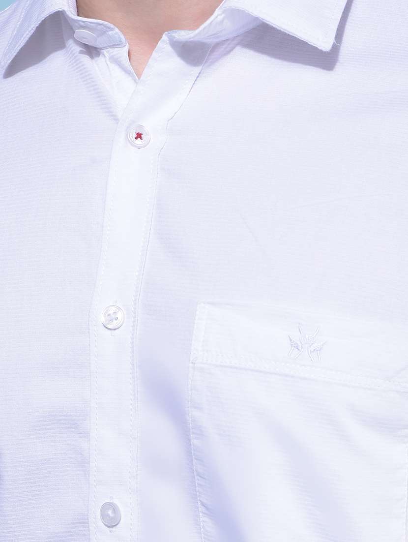 white cotton casual shirt - 21247576 -  Standard Image - 4