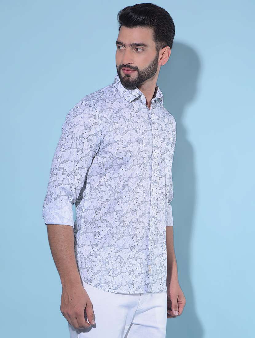 grey printed casual shirt - 21247602 -  Standard Image - 1
