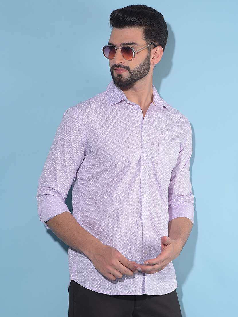 men printed casual shirt