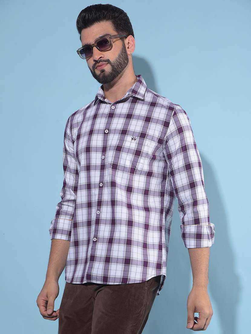 men checkered casual shirt