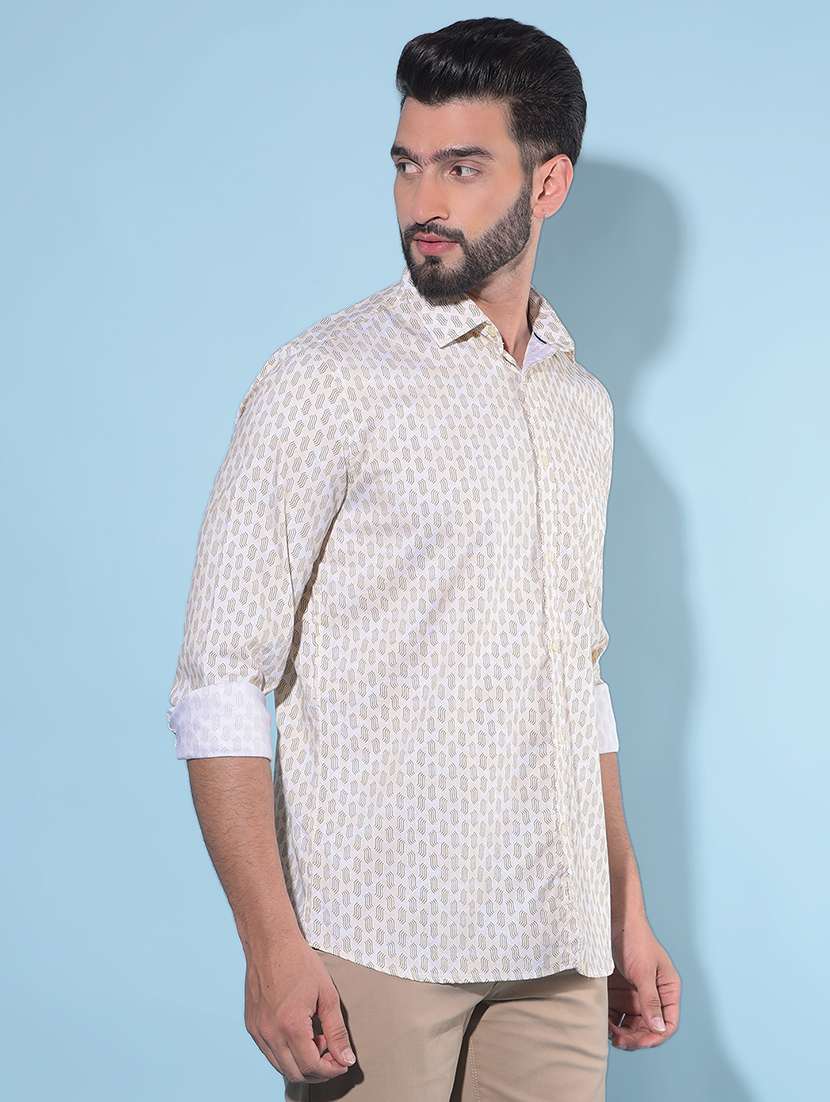 yellow printed casual shirt - 21247633 -  Standard Image - 1
