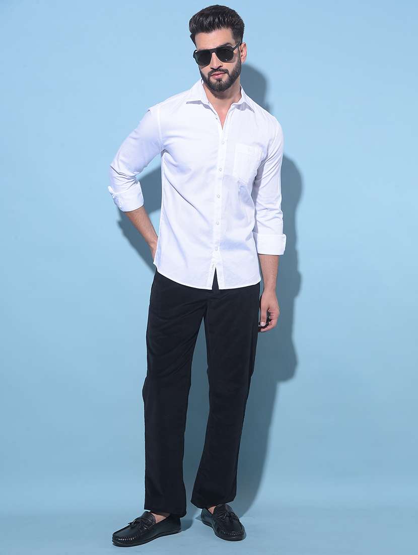 white cotton casual shirt - 21247645 -  Standard Image - 4