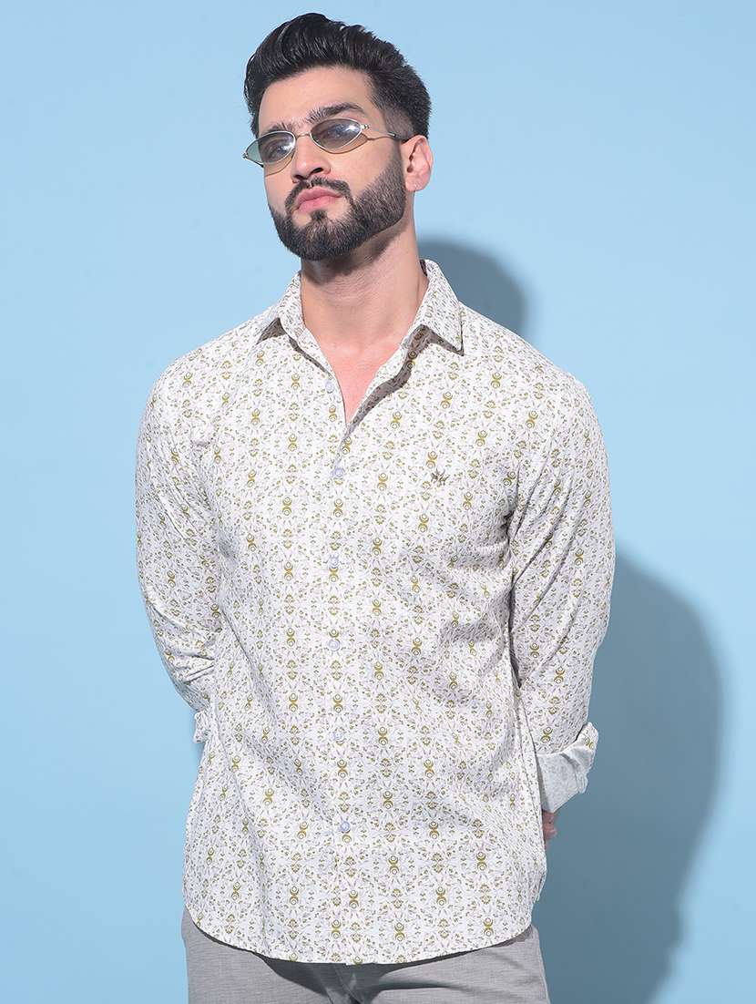 men printed casual shirt