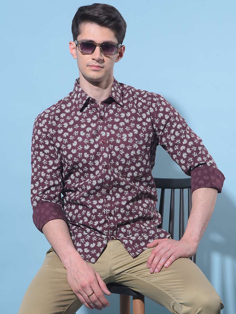 men printed casual shirt