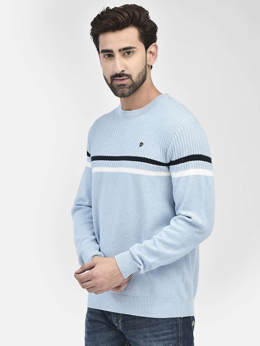 men round neck striped pullover - 21247737 -  Standard Image - 1