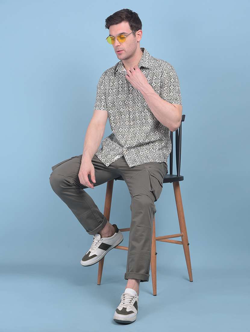 men mid rise cotton cargos casual trouser - 21247820 -  Standard Image - 4