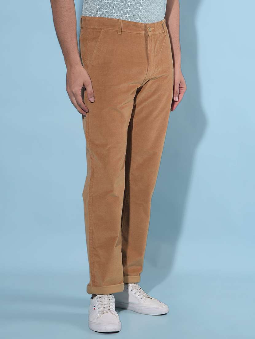 men solid mid rise chinos - 21247834 -  Standard Image - 1