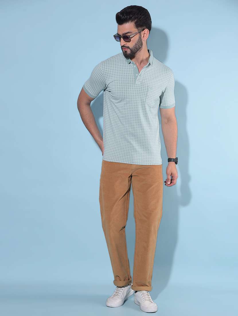 men solid mid rise chinos - 21247834 -  Standard Image - 4