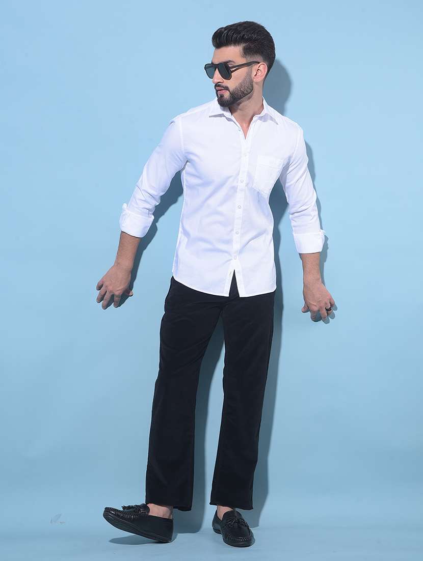 men solid mid rise trouser - 21247853 -  Standard Image - 4