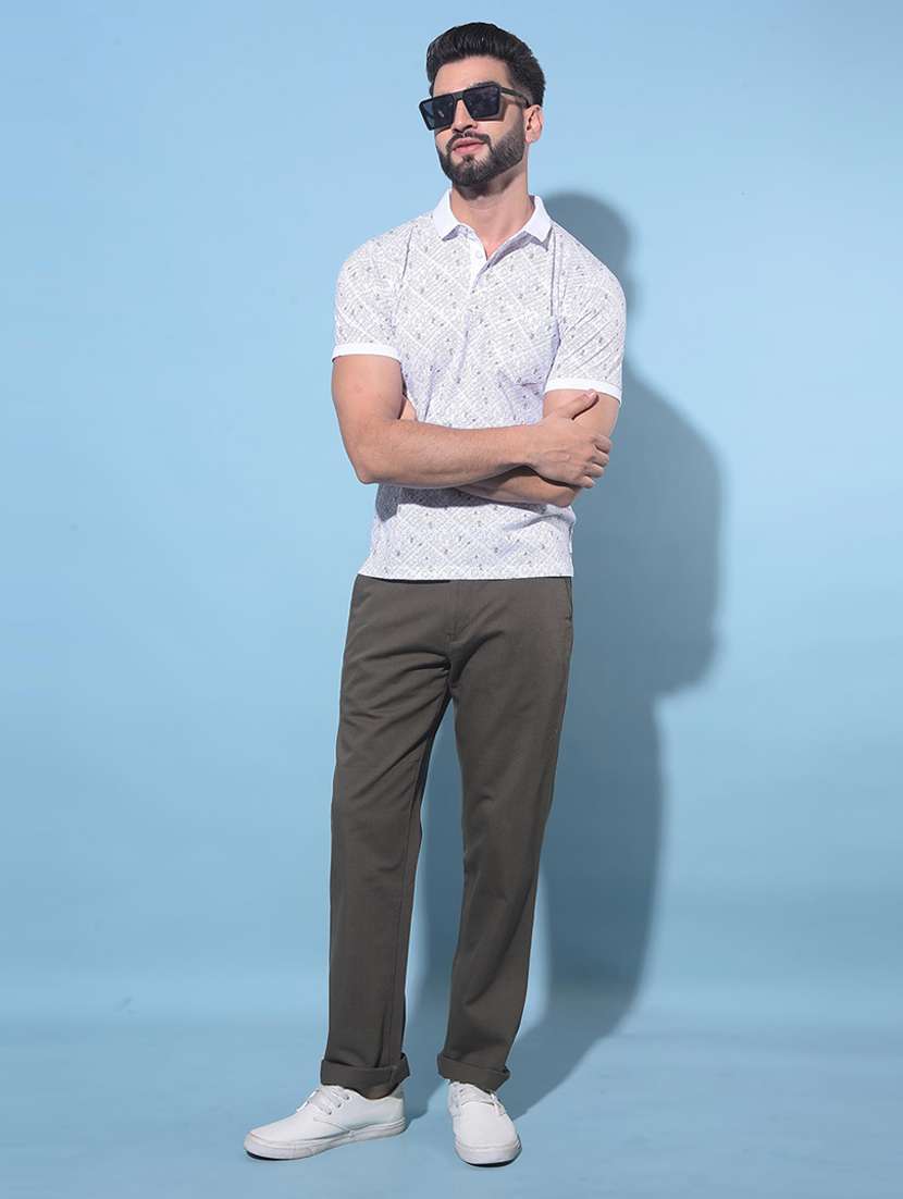 men mid rise cotton flat front casual trouser - 21247865 -  Standard Image - 4