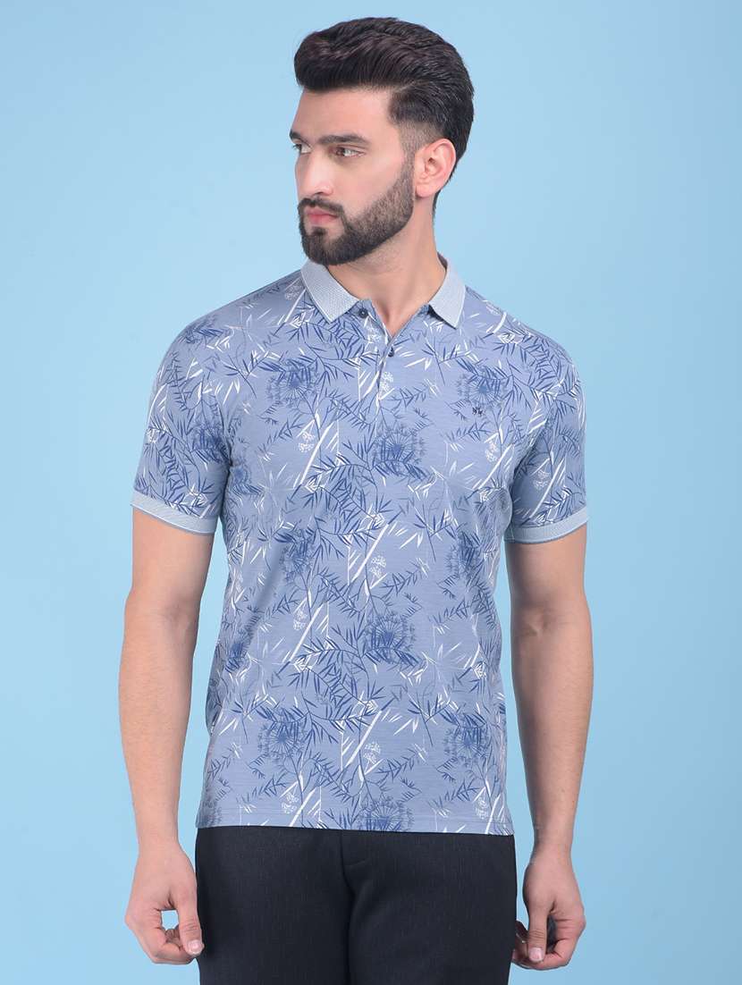 men all over printed polo t-shirt