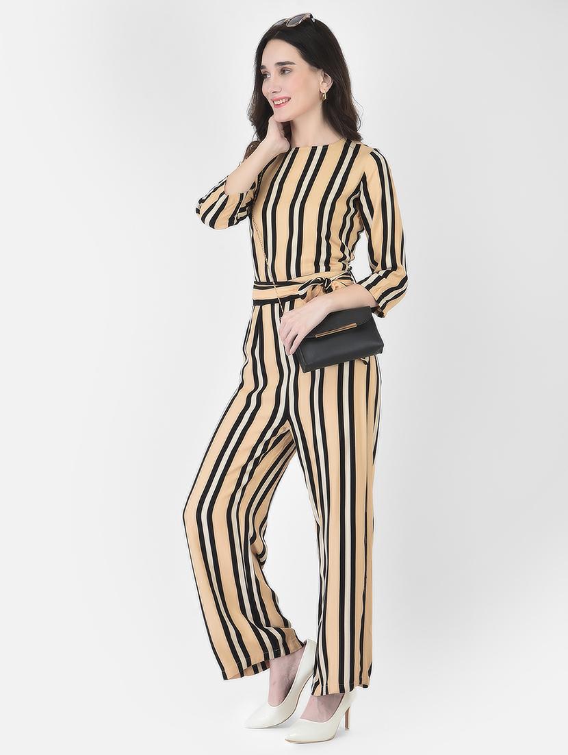 orange viscose full leg jumpsuit - 21248004 - Standard Image - 1